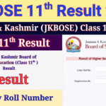 JKBOSE Class 11th Result